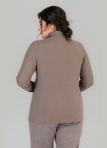 Светло-коричневый демисезонный женский гольф приталенного кроя с воротником-стойкой all posa (ap101676p) A'll Posa