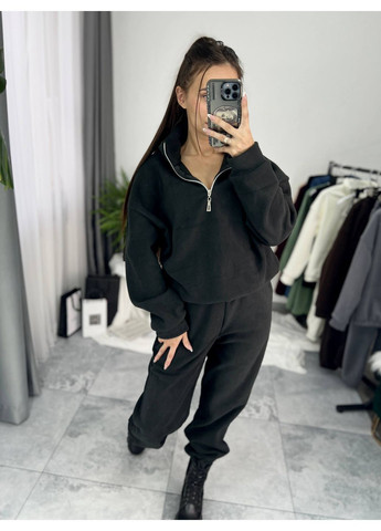 Костюм (кофта, брюки), цвет Черный Fashion (362415603)