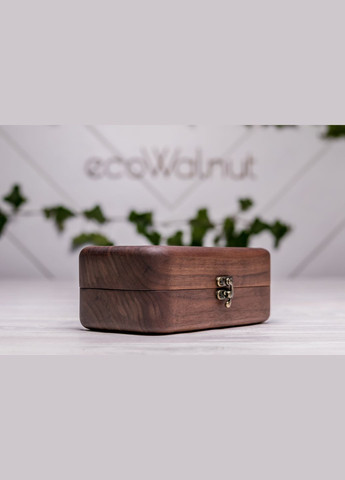 Цільна скринька для двох годинників зі скляною кришкою EcoWalnut (295291921)