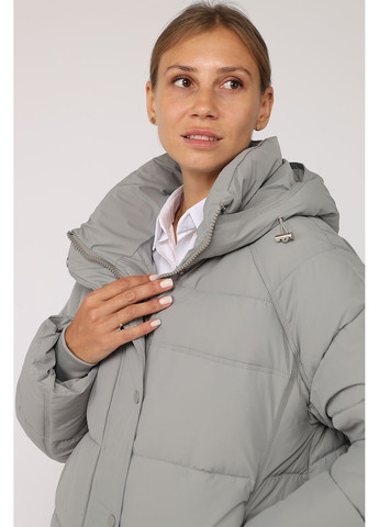Сіра зимня куртка жіноча колір сірий cb-00277861 Yuki