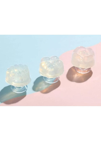 Масажер для клітора рельєфний Petit Lily, білий, 5.3 х 3.5 см Iroha (303909809)