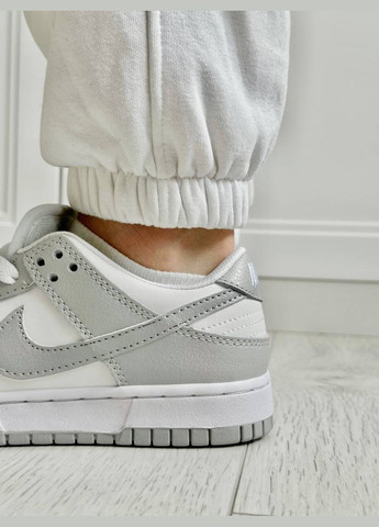 Серые всесезонные кроссовки Vakko Nike Dunk White Grey