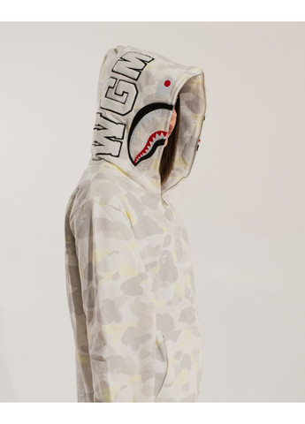 Толстовка біла Bape A Bathing Ape Shark White Camo Full Zip Hoodie Womens (356677641)