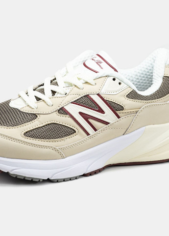 Бежеві всесезон кросівки чоловічі new balane 990v6 x loro piana beige white | нью беланс 990в6 бежеві білі No Brand