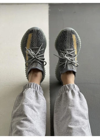 Синие летние кроссовки adidas yeezy boost 350 v2 ash blue адидас изи буст No Brand