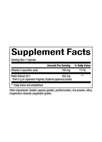 Биодобавка Рутин 250мг 90 капсул антиоксидант для сердца Natural Factors (367956362)