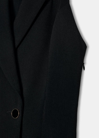 Черное платье Zara однотонное