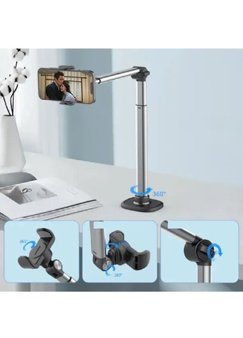 Держатель кронштейн для телефона смартфона настольный с регулировкой угла наклона 180° высоты кронштейна (479002-Prob) Unbranded (315386743)