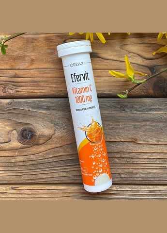 Вітамін С Efervit Vitamin C у шиплячих таблетках, 20 таблеток Orzax (337177264)