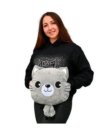 Детская мягкая игрушка "Кошечка" L1128(Grey) игрушка с пледом, размер 40 см BMW (315351992)