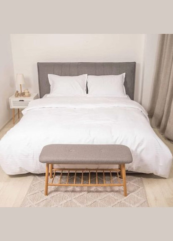 Постельное белье Tiare сатин страйп Белая двуспальная Viluta (297569415)