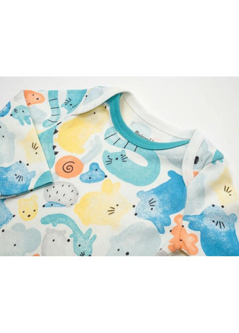 Комбінований демісезонний набір дитячого одягу з котиками (16317-62b-mint) Miniworld