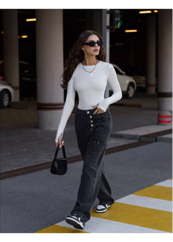 Женский белый боди No Brand (360797797)