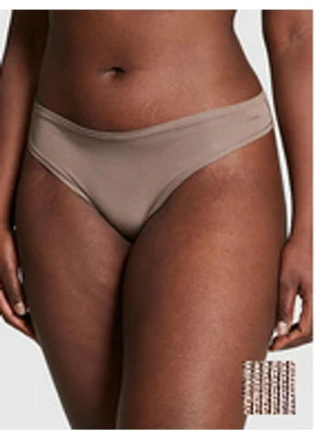 Трусики-бикини женские PINK Cotton Bikini Panty коричневые L Victoria's Secret (316659651)