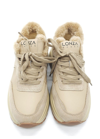 Бежеві всесезонні жіночі кросівки зимові бежеві шкіряні l-14-10 23 см (р) Lonza