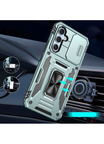 Ударостойкий чехол Camshield Army Ring с кольцом для Samsung Galaxy A35 / A55 Бирюзовый Epik (372498832)