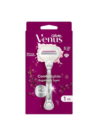 Станок для бритья женский (бритва) Venus Comfortglide Sugarberry Plus Olay с 1 сменным картриджем. Gillette (304575342)