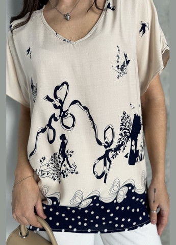Практичная и удобная удлиненная блуза-туника из штапеля INNOE блуза-туніка (289977876)