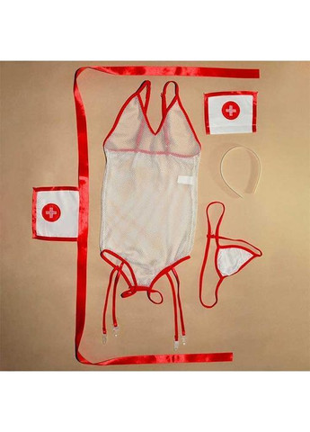 Прозрачный костюм для ролевых игр Медсестра с подвязками для чулок XS ролевой костюм No Brand (366667640)