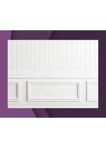 Прямокутний вініловий фотофон класичний, біла стіна з ліпниною і мармурова підлога, фон для фото 100×150 см, №57189 PhotoVinyl (354717310)