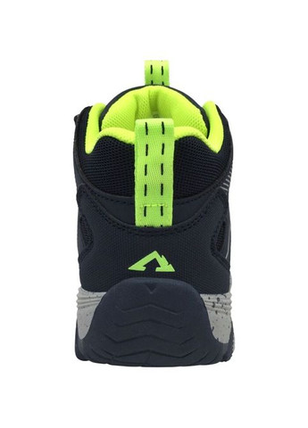 Синие демисезонные осенние детские ботинки для мальчика, высокие до щиколотки, синие с неоновыми вставками, на липучке No Brand