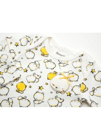 Комбинированный демисезонный набор детской одежды с котиками (16326-62g-yellow) Miniworld