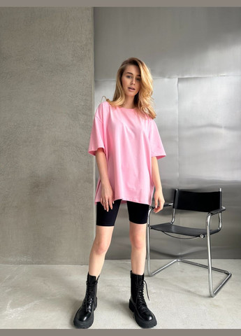 Рожева жіноча базова футболка колір рожевий р.42/46 452428 New Trend