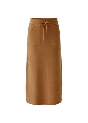 Коричневая повседневная женская юбка коричневый Oui карандаш