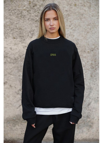 Утепленный оверсайз свитшот на флисе с принтом 1702 Green Without (362441421)