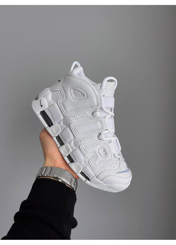 Белые демисезонные кроссовки мужские nike air more uptempo white | найк аир мор уптемпо белые No Brand
