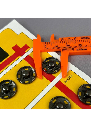 D=15мм, пришивные застежки-кнопки для одежды 24шт металл цвет серый темный No Brand (354794575)