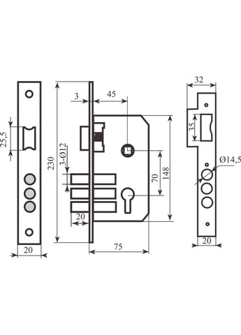 Механизм 7025-70 ант латунь Bruno (322520682)