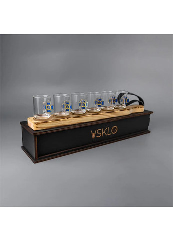 Подарункові стопки для горілки СБУ на підставці | Подарунок шефу на будь-яке свято Handmade 225-001-058 (366889309)