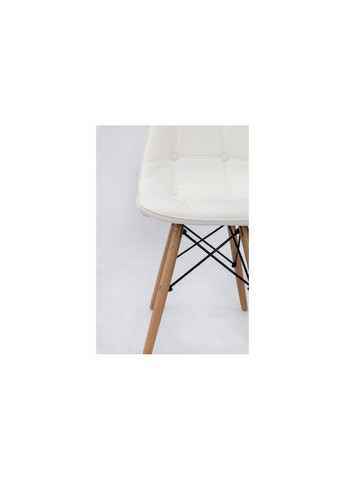 Кухонний стілець Justin шкірозамінник Білий/Дерево/Метал Мікс Меблі 855291-01 855291 Мікс меблі (355468238)