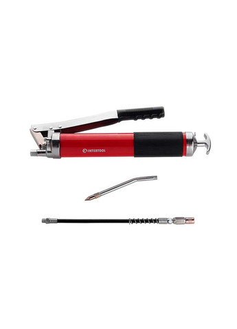 Шприц для змащення двоплунжерний металевий 600 мл для обслуговування підшипників і карданів Intertool (361152553)