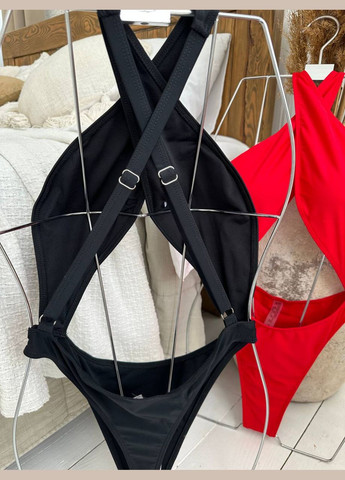 Красный летний смелый яркий купальник слитный Vakko