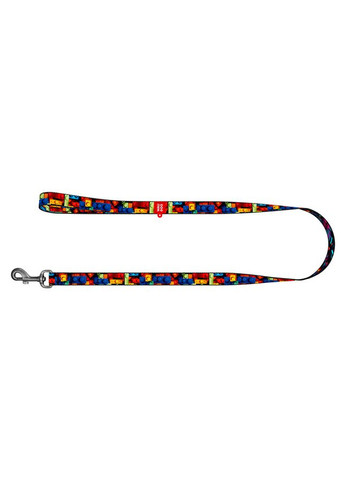 Поводок для собак WAUDOG Nylon нейлоновый рисунок Блоки ширина 25 мм длина 200 см для малых и больших пород ProDobro (373221264)