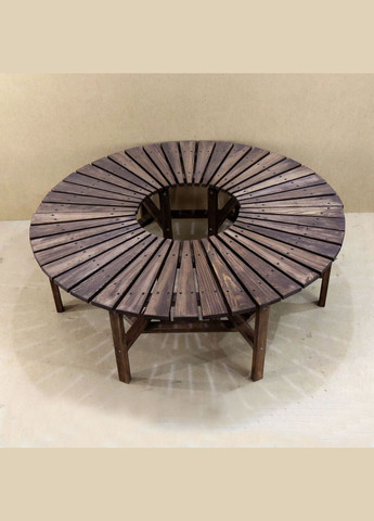 Садова лавка з дерева Слуцьк 2х40 мокко (СДС-241110) No Brand (328960236)