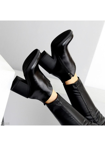 Чорні демісезонна демісезонні шкіряні ботильйони Helen