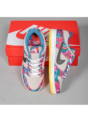 Цветные демисезонные кроссовки мужские nike parra x sb dunk low 2021 найк сб данк No Brand