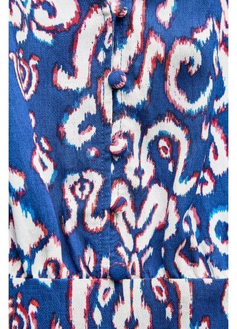 Комбінована розкльошена сукня міні з принтом Zara