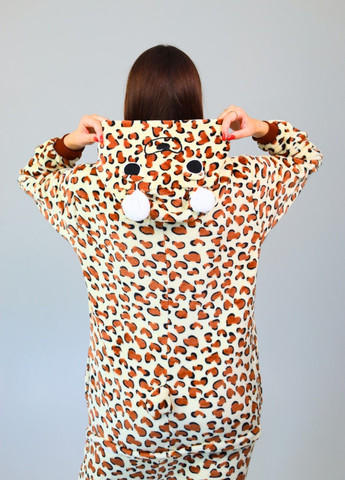 Кігурумі піжама Леопард чоловіча бежева плюшева Lalapka (369369954)