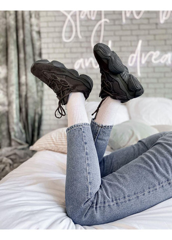 Чорні Осінні кросівки чоловічі adidas yeezy boost 500 granite адідас ізі буст No Brand