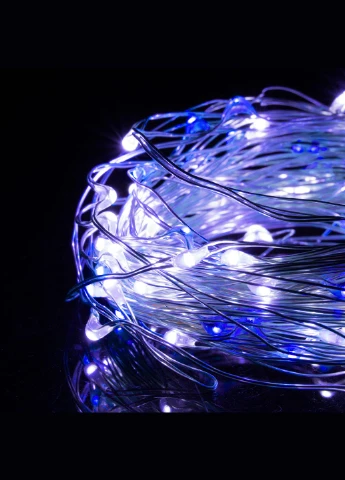 Гірлянда на батарейках 9.9 м 100 LED Cold White/Blue Springos CL0022 (275096203)