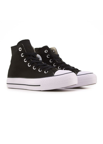 Чорні Осінні кеди чоловічі converse chuck taylor all star lift high black white конверс No Brand