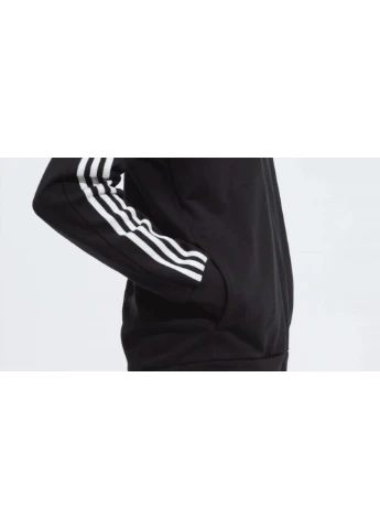 Толстовка Essentials French Terry 3-Stripes Full-Zip Hoodie Black IC0433 adidas (398026792)