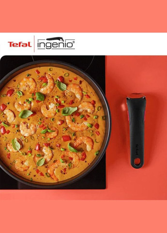 Сковорода Вок із серії Ingenio Unlimited Red 26 см (L3837792) з шестишаровим титановим антипригарним покриттям Titanium 6Х Tefal (360654819)