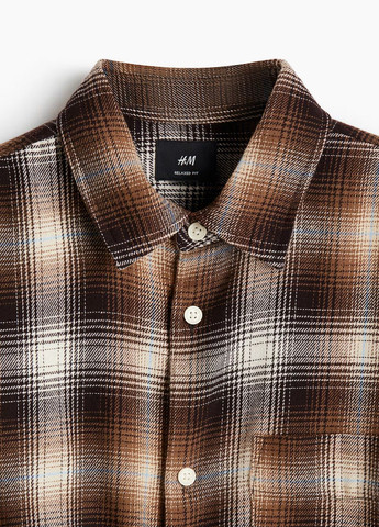 Коричневая кэжуал рубашка H&M