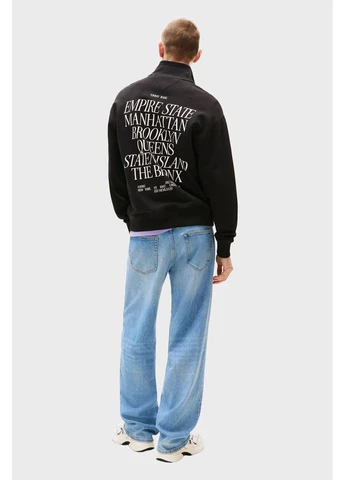 Чорний світшот Tommy Jeans напис вишивка (377605695)