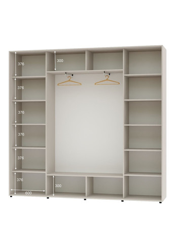 Шафа-купе тридверна 230*45*230 Кашемір 3 двері ДСП ШК-05 Алекса (360478401)